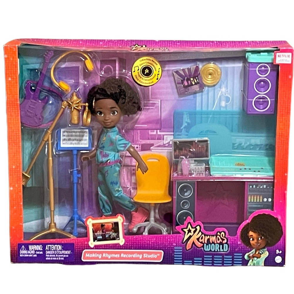 Karma's World Making Rhymes Recording Studio 13-Piece Playset By Mattel